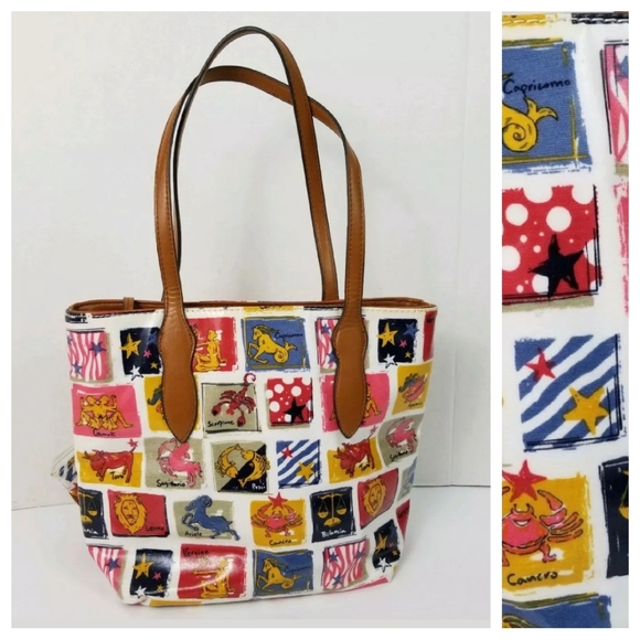 Franco Sarto Horiscope Themed PVC Handbag Coin Prs - Picture 3 of 9